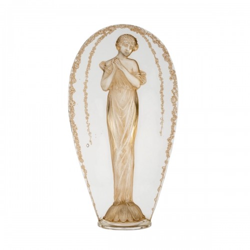 1919 René Lalique - Statuette Grande Ovale Tête Penchée