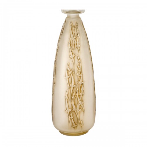 1912 René Lalique - Vase Four Groups Of Lizards Lézards