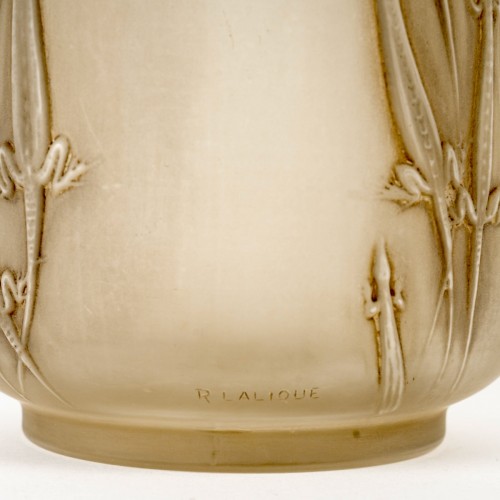 20th century - 1912 René Lalique - Vase Four Groups Of Lizards Lézards