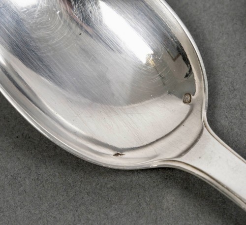 20th century - Jean Puiforcat Art Deco Cutlery Flatware Set Menton Sterling Silver 48 pces