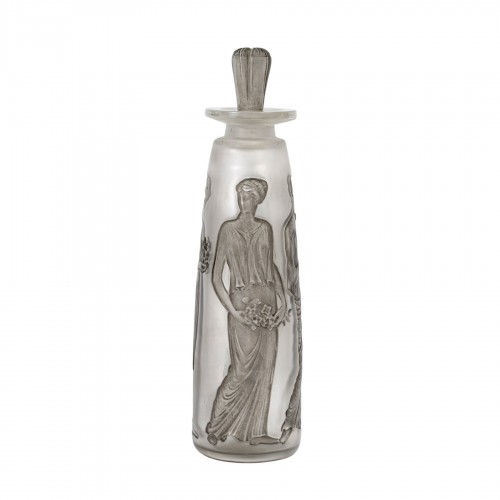 1910 René Lalique - Perfume Bottle Amber Antique For Coty