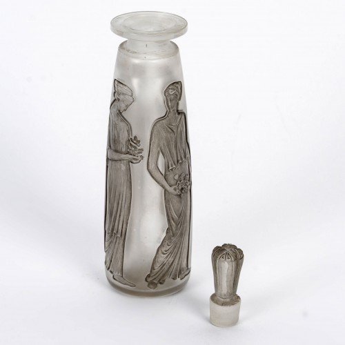 1910 René Lalique - Perfume Bottle Amber Antique For Coty - 