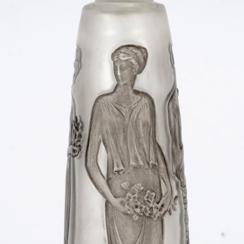 Art Déco - 1910 René Lalique - Perfume Bottle Amber Antique For Coty