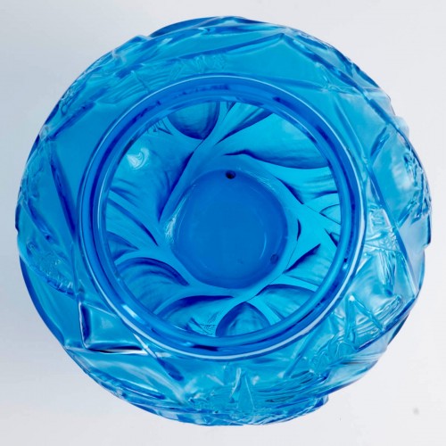 Glass & Crystal  - Lalique France - Vase Sauterelles Grasshoppers - New