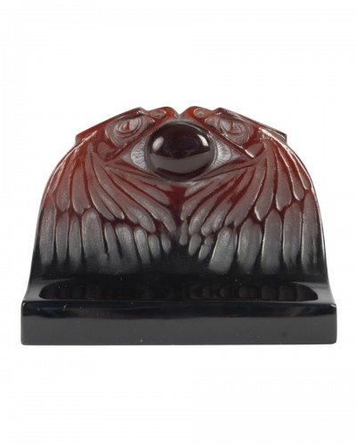 1914 René Lalique - Paperweight Deux Aigles Two Eagles