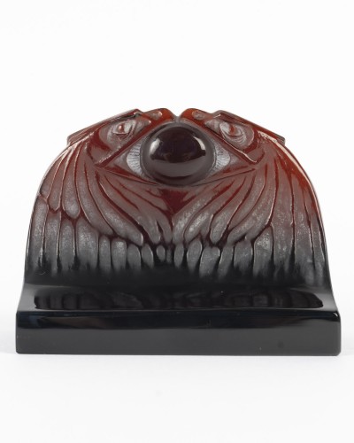 1914 René Lalique - Paperweight Deux Aigles Two Eagles - Glass & Crystal Style Art Déco