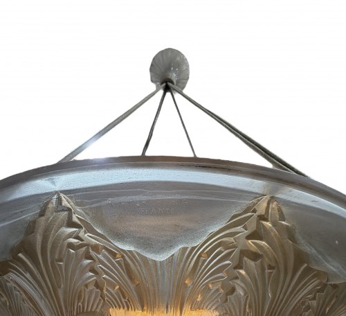 Antiquités - 1927 René Lalique - Ceiling Fixture Chandelier Gaillon 