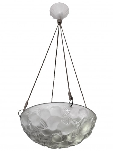 1926 René Lalique - Chandelier Ceiling Fixture - Glass & Crystal Style Art Déco