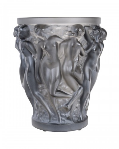 Lalique France - Vase Bacchantes Bronze Crystal