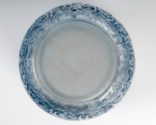 1932 Rene Lalique - Vase Biches Blue Patina - Art Déco