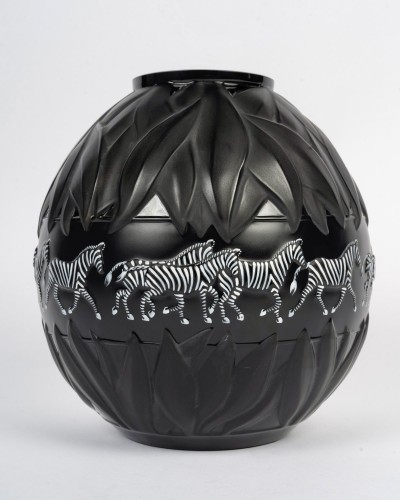 1991 Marie-claude Lalique - Vase Tanzania - Glass & Crystal Style 