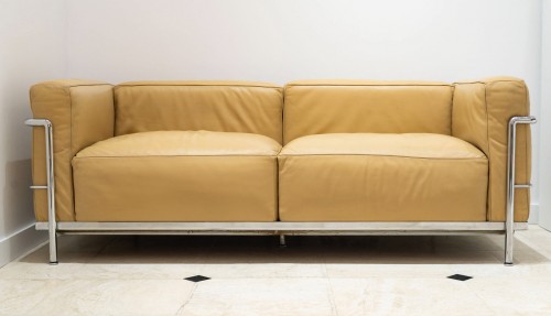 Le Corbusier, Perriand, Jeanneret - Cassina - Sofa Lc3 Camel Gold Leather - Seating Style 