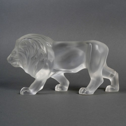 Lalique France - Sculpture Regulus Lion Crystal - Glass & Crystal Style Art Déco