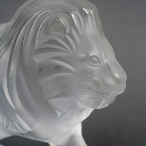 20th century - Lalique France - Sculpture Regulus Lion Crystal