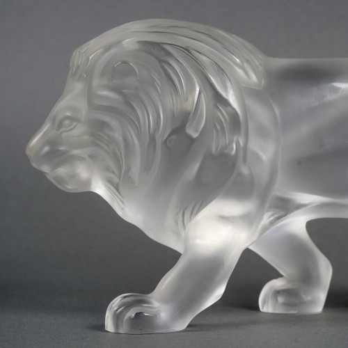 Lalique France - Sculpture Regulus Lion Crystal - Art Déco