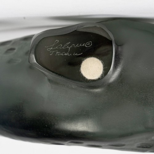 Art Déco - 1990 Marie-Claude Lalique - Sculpture Panther Zeila Grey Crystal