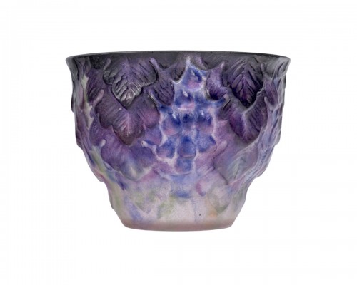 1926 Gabriel Argy-rousseau - Vase Raisins en pâte de verre