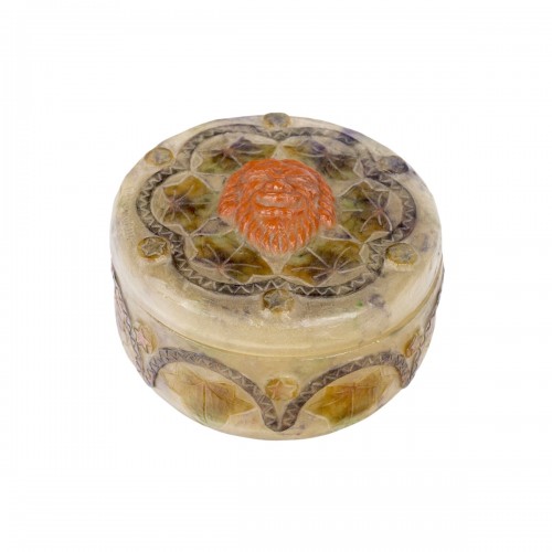 1923 Gabriel Argy Rousseau - Boîte Masques en pâte de verre