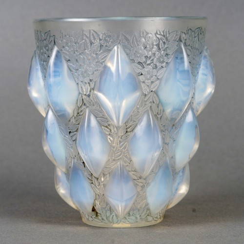 1927 René Lalique - Vase Rampillon - Verrerie, Cristallerie Style Art Déco