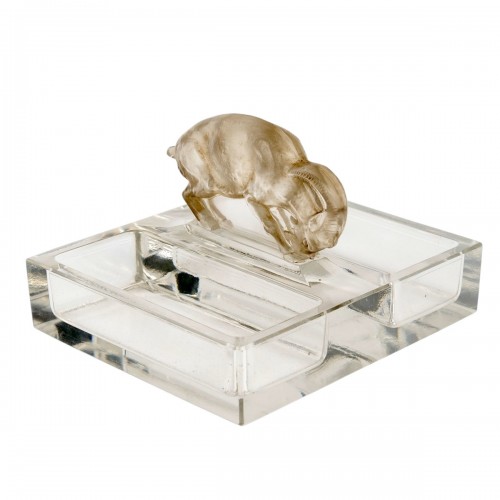 1936 René Lalique - Ashtray Chevre Goat