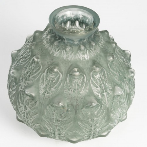 1912 René Lalique - Vase Fougères - Verrerie, Cristallerie Style Art nouveau