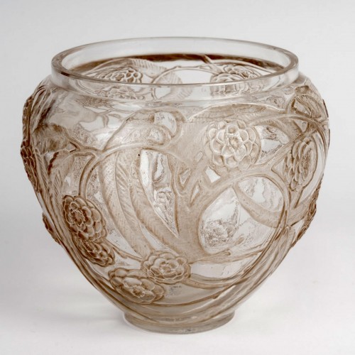 1923 René Lalique - Vase Néfliers - Verrerie, Cristallerie Style Art Déco