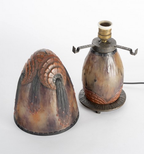 1925 Gabriel Argy-rousseau -  Lampe "fleurs Tropicales" - 