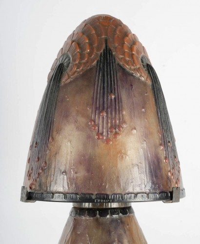 20th century - 1925 Gabriel Argy-rousseau -  Lampe "fleurs Tropicales"