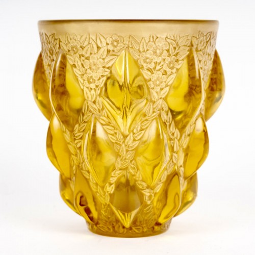 1927 René Lalique - Vase Rampillon - Glass & Crystal Style Art Déco