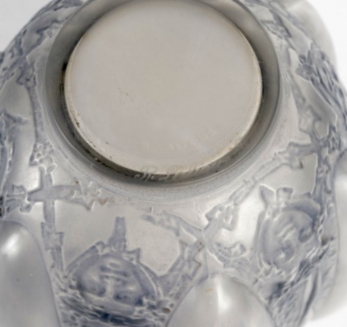 Art nouveau - 1912 René Lalique - Vase Six Figurines Et Masques