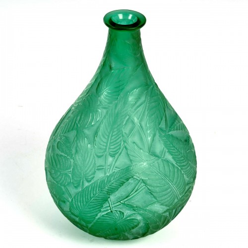 1923 René Lalique - Vase Sauges Emerald - 