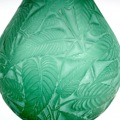 Art Déco - 1923 René Lalique - Vase Sauges Emerald