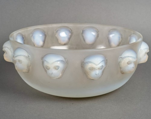 1928 René Lalique - Bowl Madagascar Monkeys - Glass & Crystal Style Art Déco
