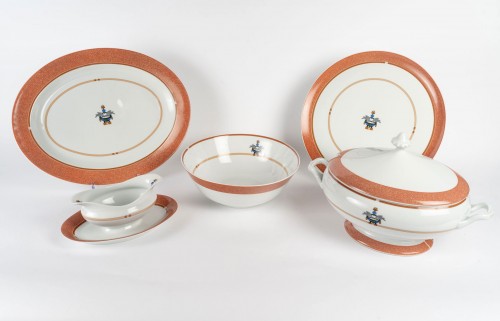 Antiquités - Cartier - Limoges Porcelain Tableware Maison Venitienne 48 Pieces