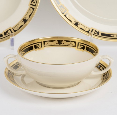 Cartier - Limoges Porcelain Tableware Maison Art Deco 70 Pieces - Art Déco