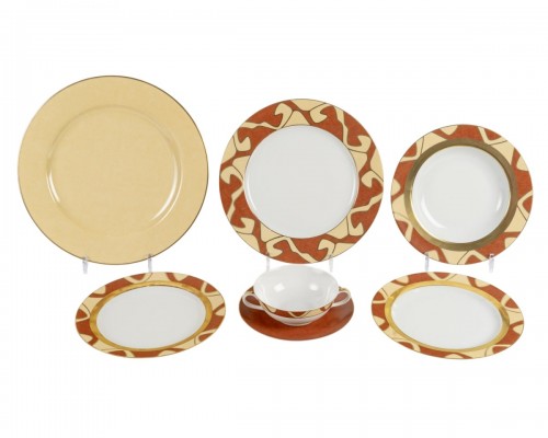 Puiforcat - Limoges Porcelain Tableware Kilim 61 Pieces