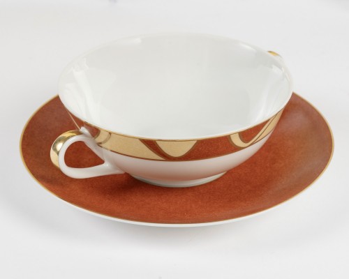Art Déco - Puiforcat - Limoges Porcelain Tableware Kilim 61 Pieces
