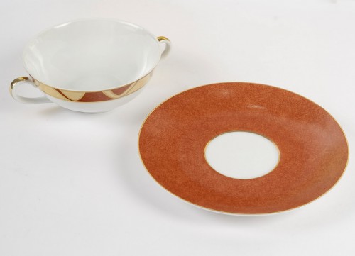 Antiquités - Puiforcat - Limoges Porcelain Tableware Kilim 61 Pieces