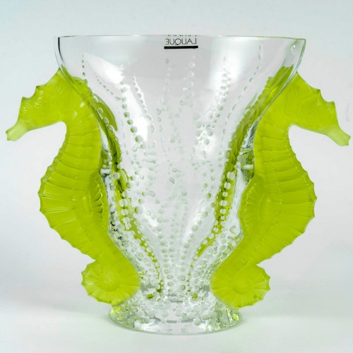 Lalique France - Vase Poséidon - Verrerie, Cristallerie Style 