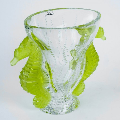 Verrerie, Cristallerie  - Lalique France - Vase Poséidon