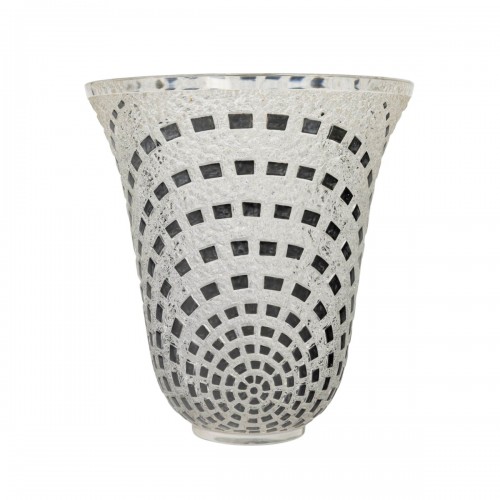1935 René Lalique - Art Deco Vase Damiers