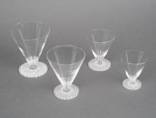 Glass & Crystal  - 1930 René Lalique - Service Tokyo Glasses, Plates And Bowls 42 Pieces