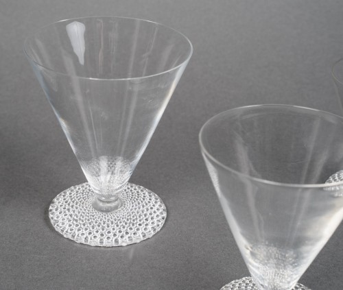 Antiquités - 1930 René Lalique - Service Tokyo Glasses, Plates And Bowls 42 Pieces