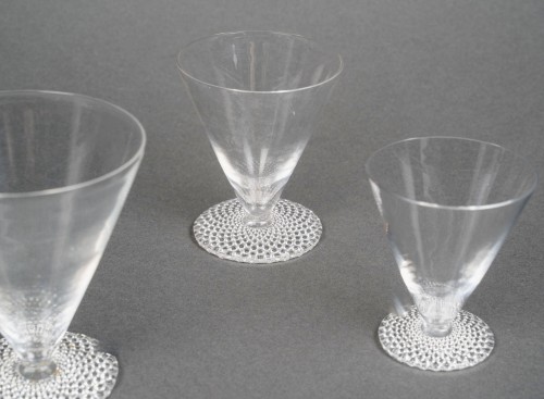 Antiquités - 1930 René Lalique - Service Tokyo Glasses, Plates And Bowls 42 Pieces