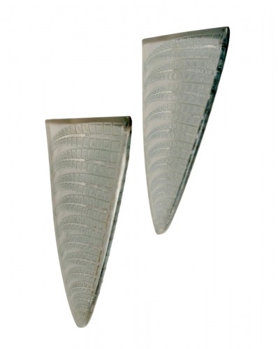 1924 René Lalique - Paire d'Appliques Fougères