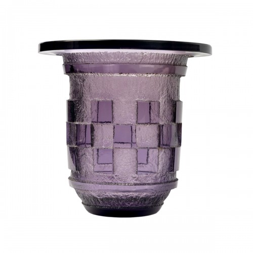 Daum Nancy - Vase Art Déco Géométrique