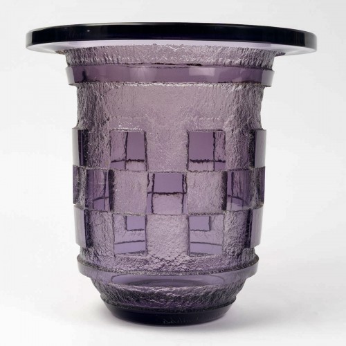 Daum Nancy - Vase Art Deco Geometric - Glass & Crystal Style Art Déco