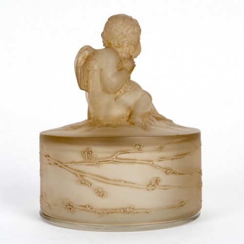 1919 René Lalique - Boîte Amour Assis - Verrerie, Cristallerie Style Art Déco