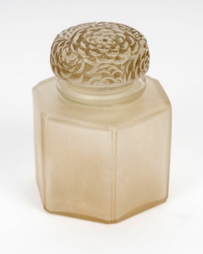 1913 René Lalique - Boîte Pot à Crème Chrysanthème - Verrerie, Cristallerie Style Art Déco
