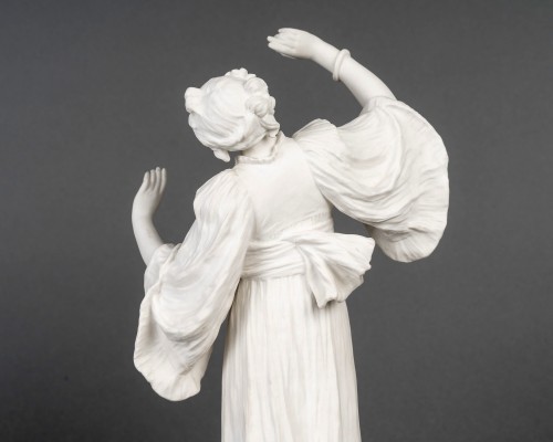 Art nouveau - Agathon Leonard And Sevres - Porcelain figure "Dancer with Bracelet" 